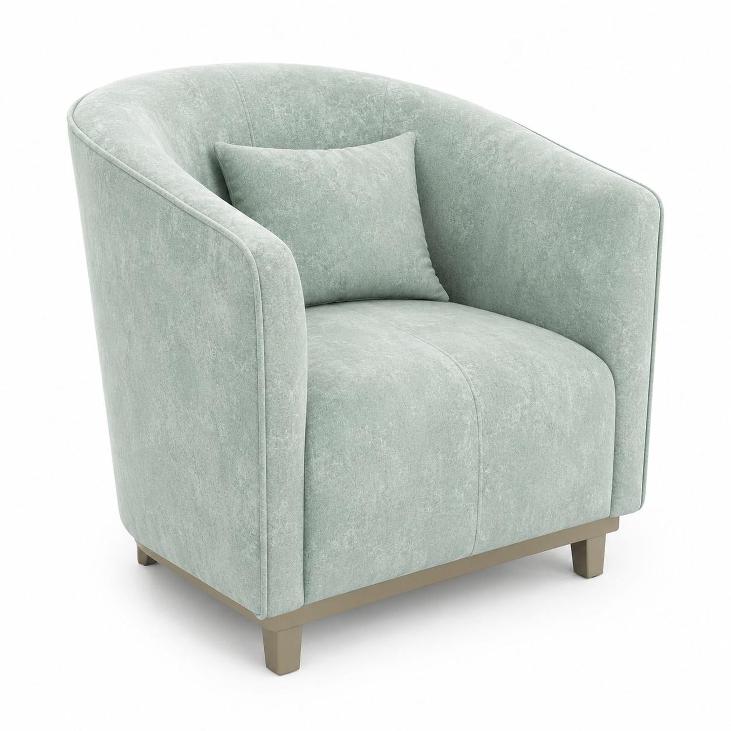 Poltrona Atenea Velvet Prisma Menta, Champaña