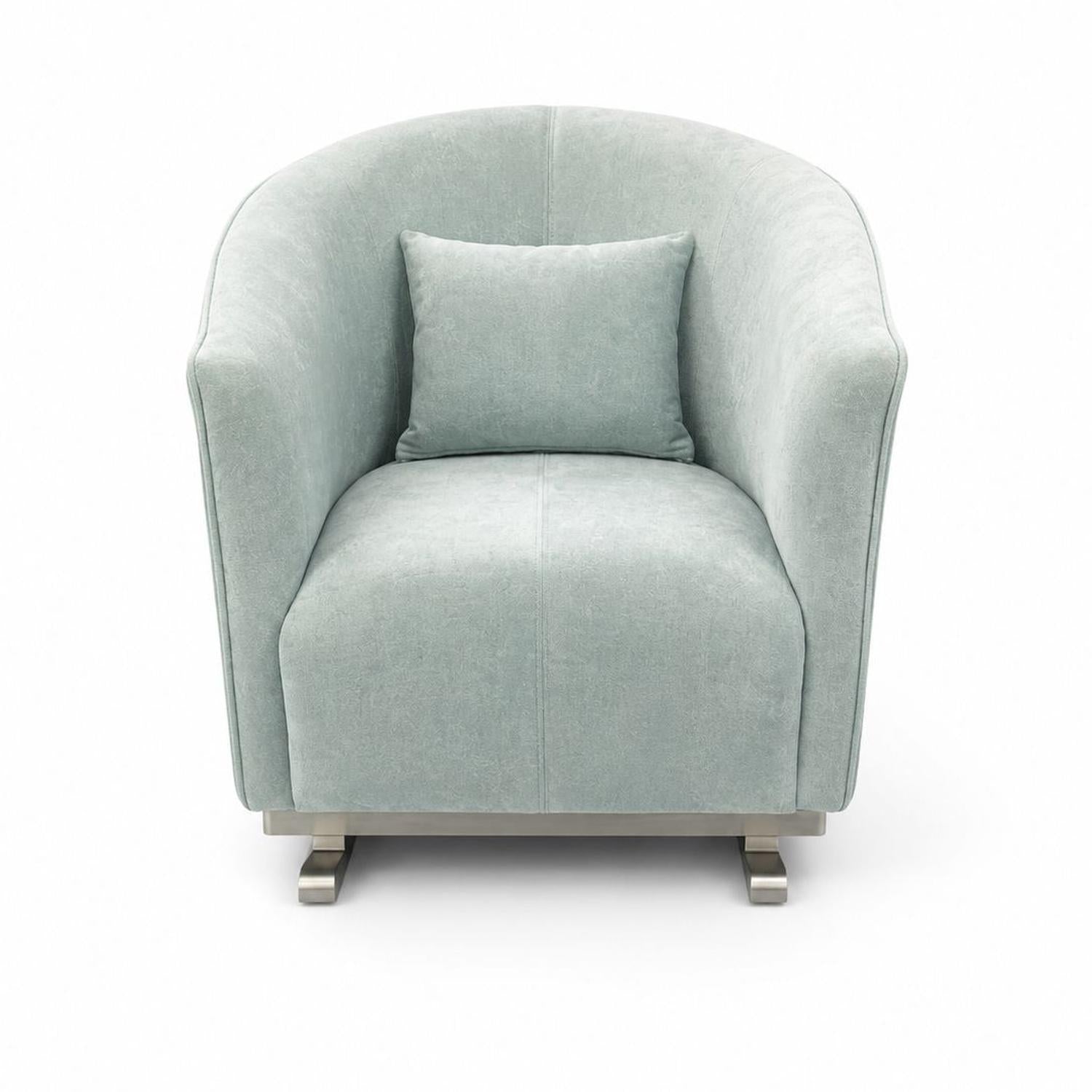Mecedora Atenea Velvet Prisma Menta, Champaña
