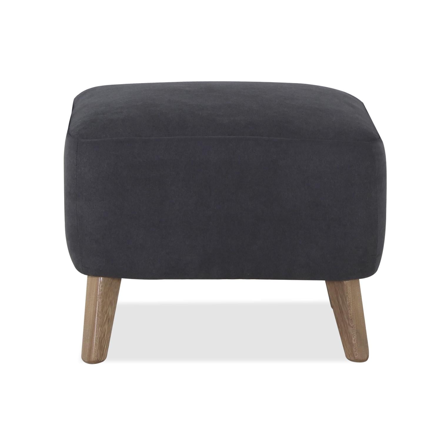 Puff Oslo Microfibra Dorsey Plomo, Natural