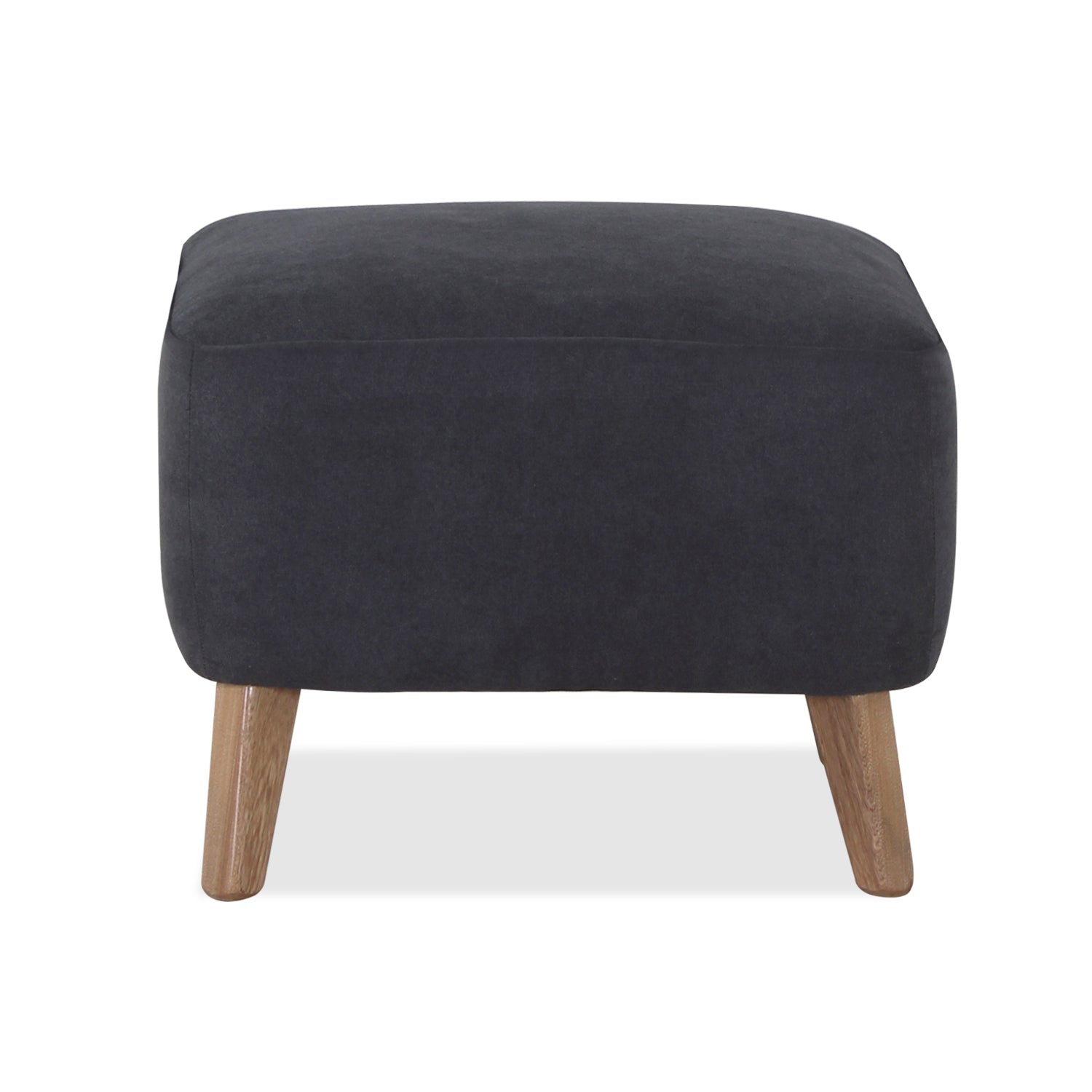 Puff Oslo Microfibra Dorsey Plomo, Natural