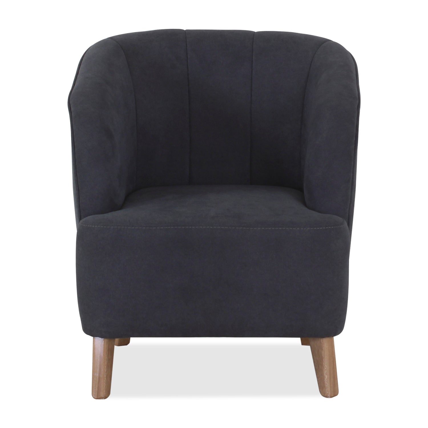 Poltrona Oslo Microfibra Dorsey Plomo, Natural