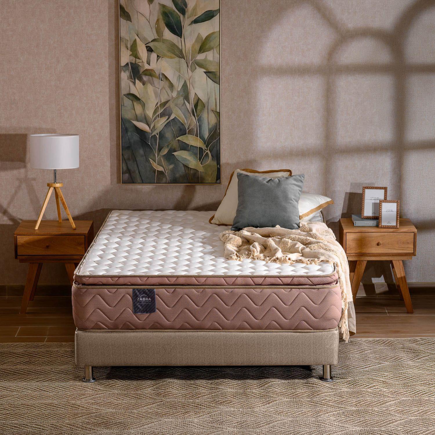 Colchón Doble Broadway Pilow Top Gratis Base cama + almohadas luxury