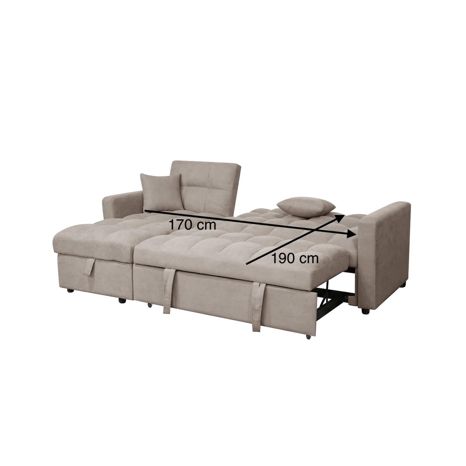 Sala Cama Lenon Microfibra Beige