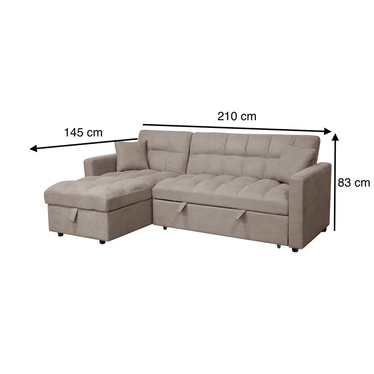 Sala Cama Lenon Microfibra Beige