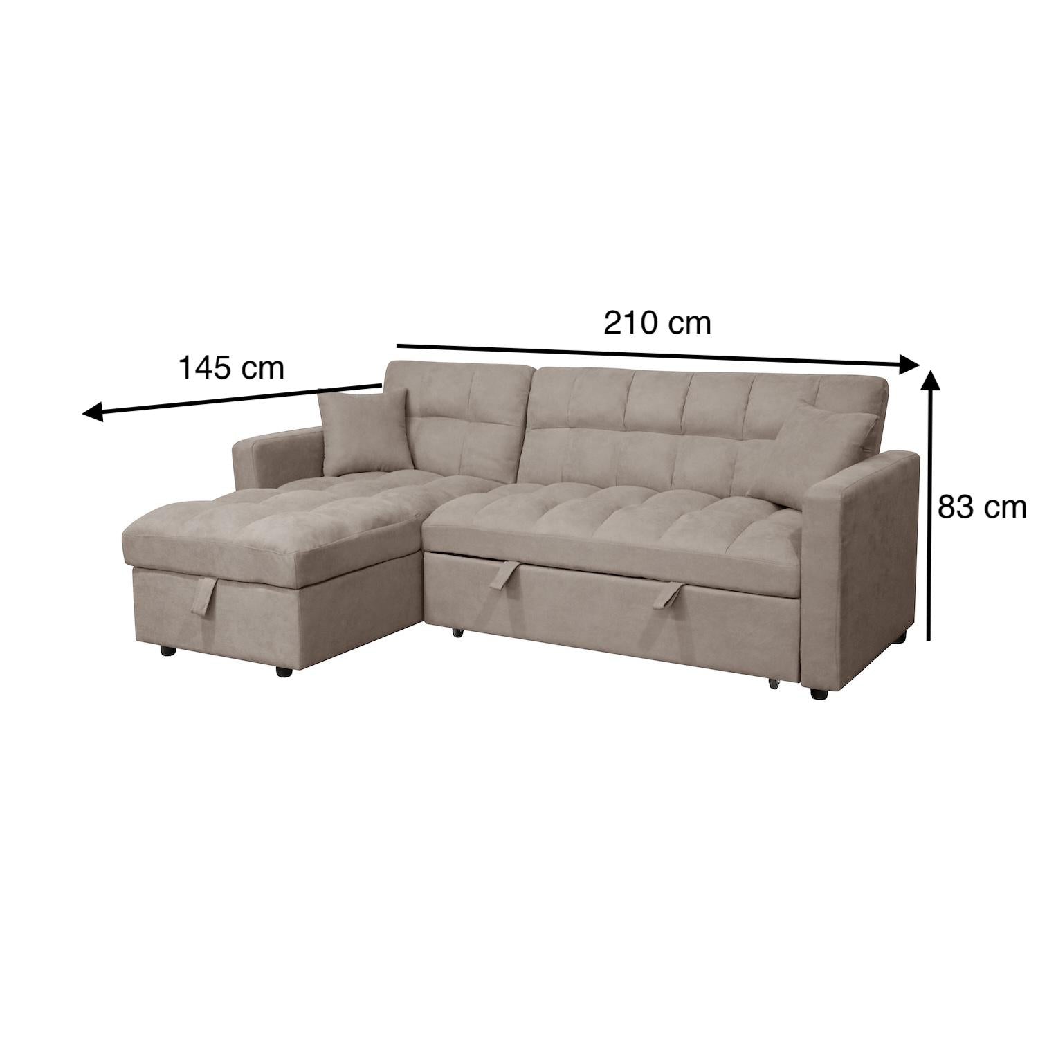 Sala Cama Lenon Microfibra Beige