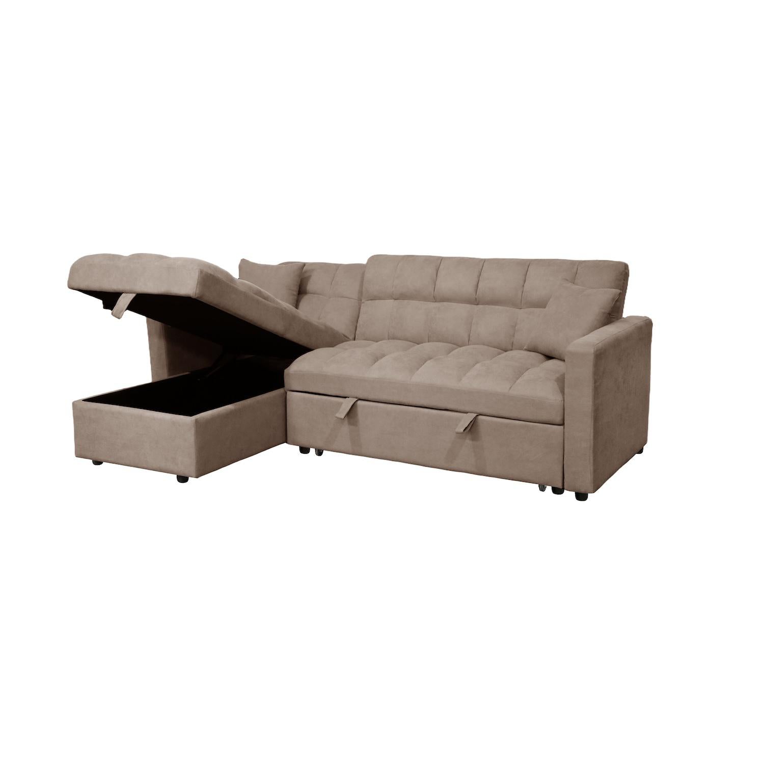 Sala Cama Lenon Microfibra Cafe