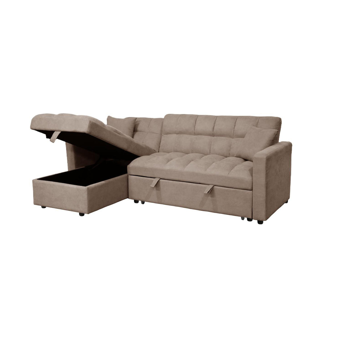 Sala Cama Lenon Microfibra Cafe