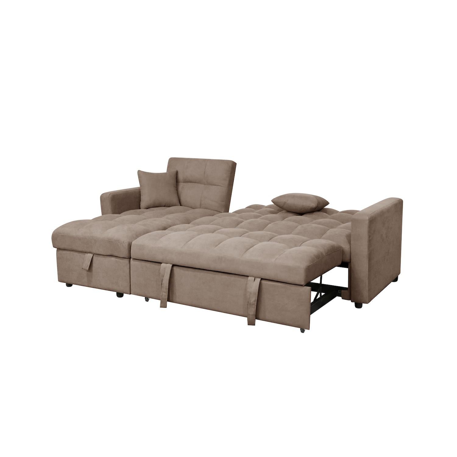 Sala Cama Lenon Microfibra Cafe