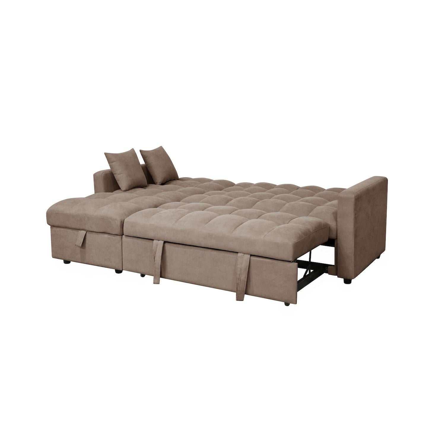 Sala Cama Lenon Microfibra Cafe