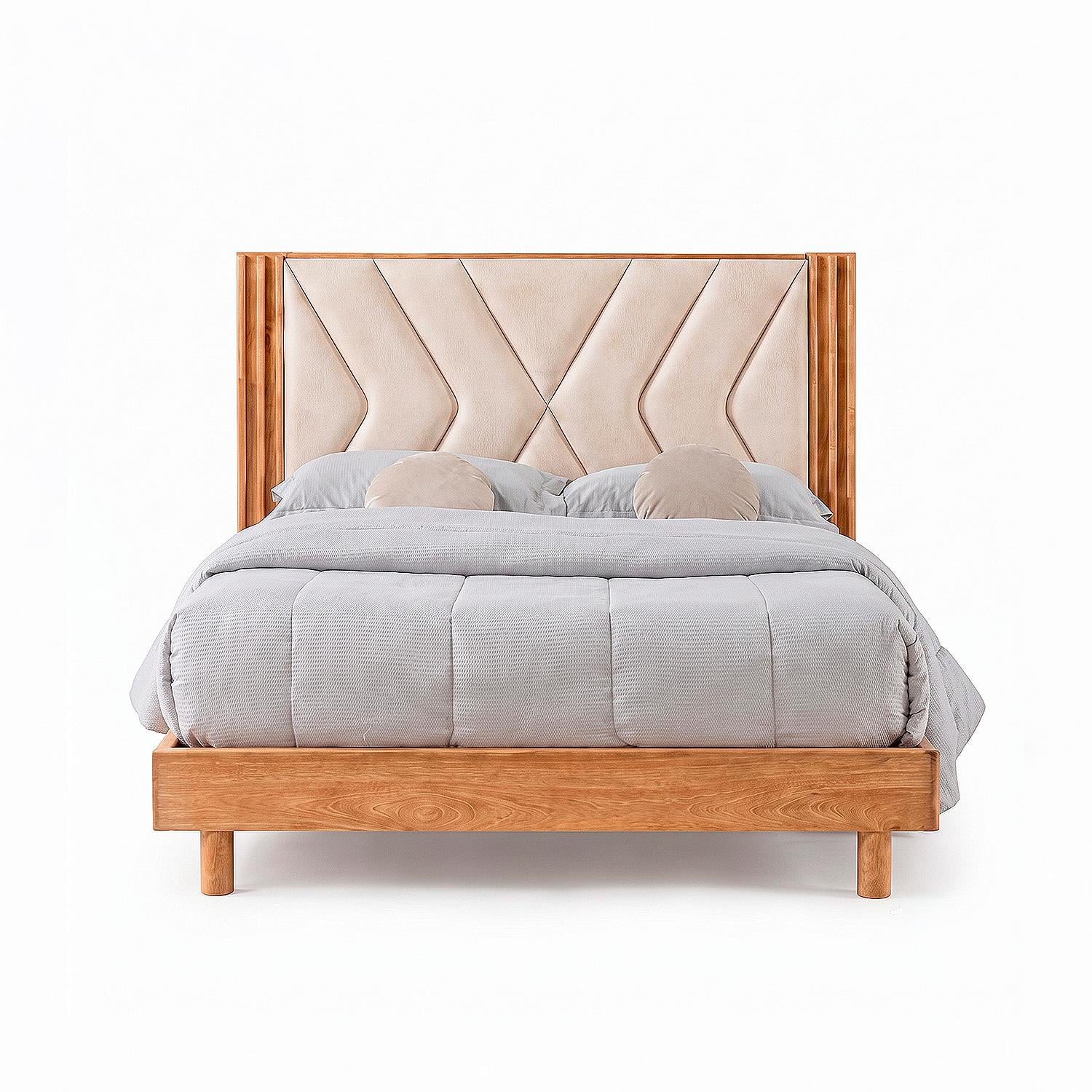 Cama Doble Artemisa Natural, Marfil