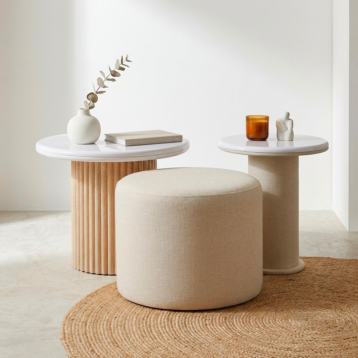 Puff Kaira Eurolino Marbella Beige