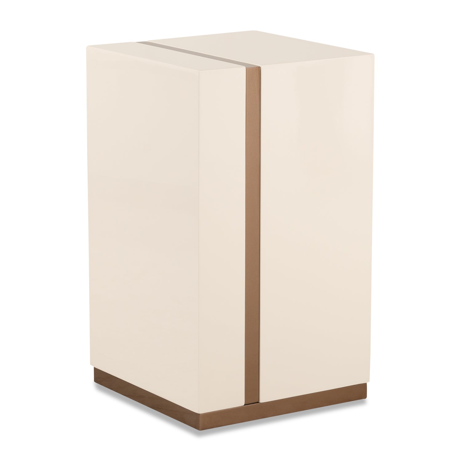 Mesa Auxiliar Lizzi Beige, Bronce