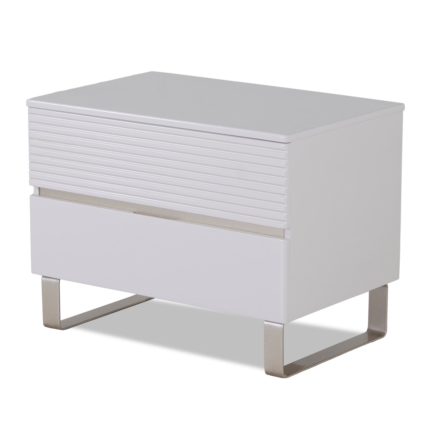 Mesa de Noche Serrat Off White, Champaña
