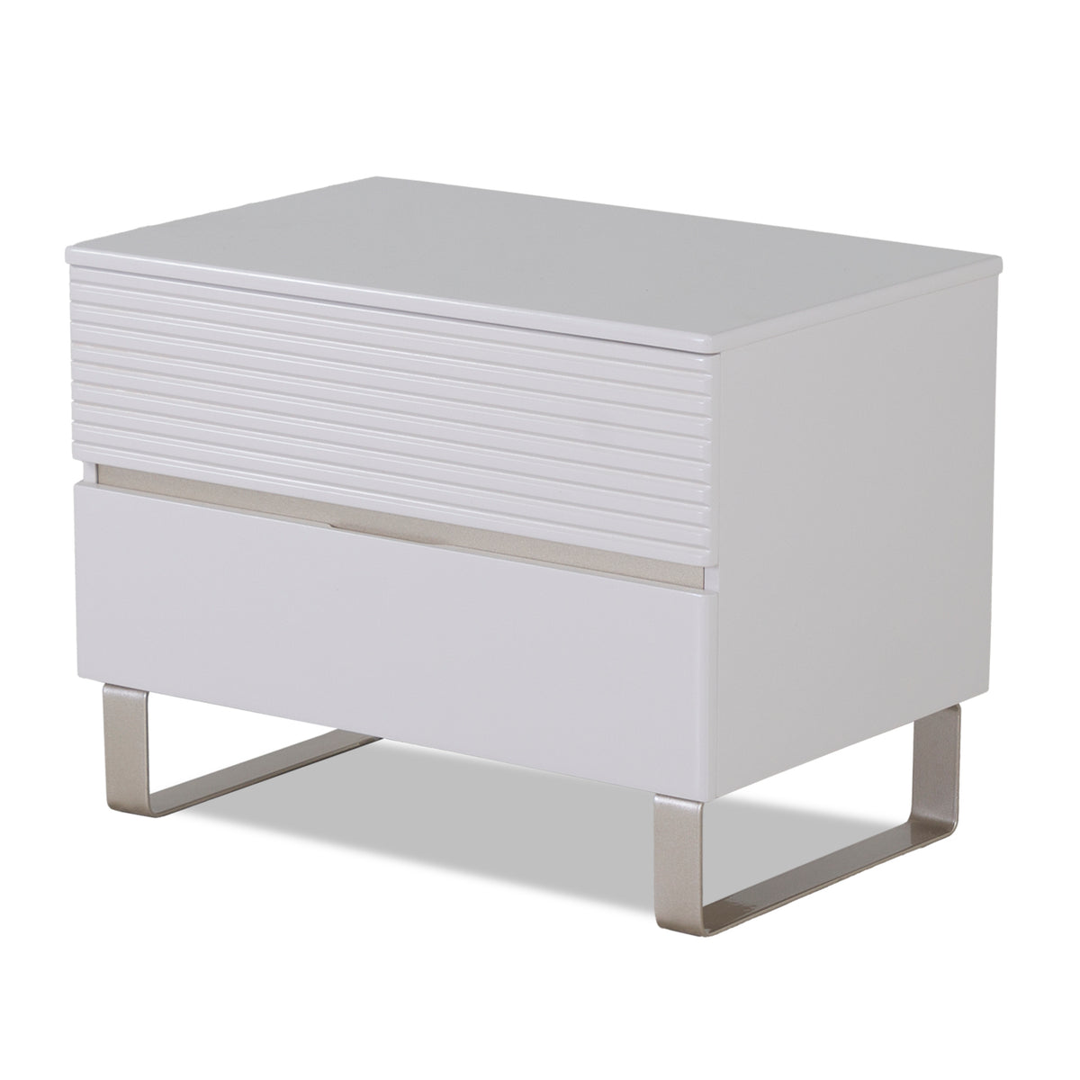 Mesa de Noche Serrat Off White, Champaña