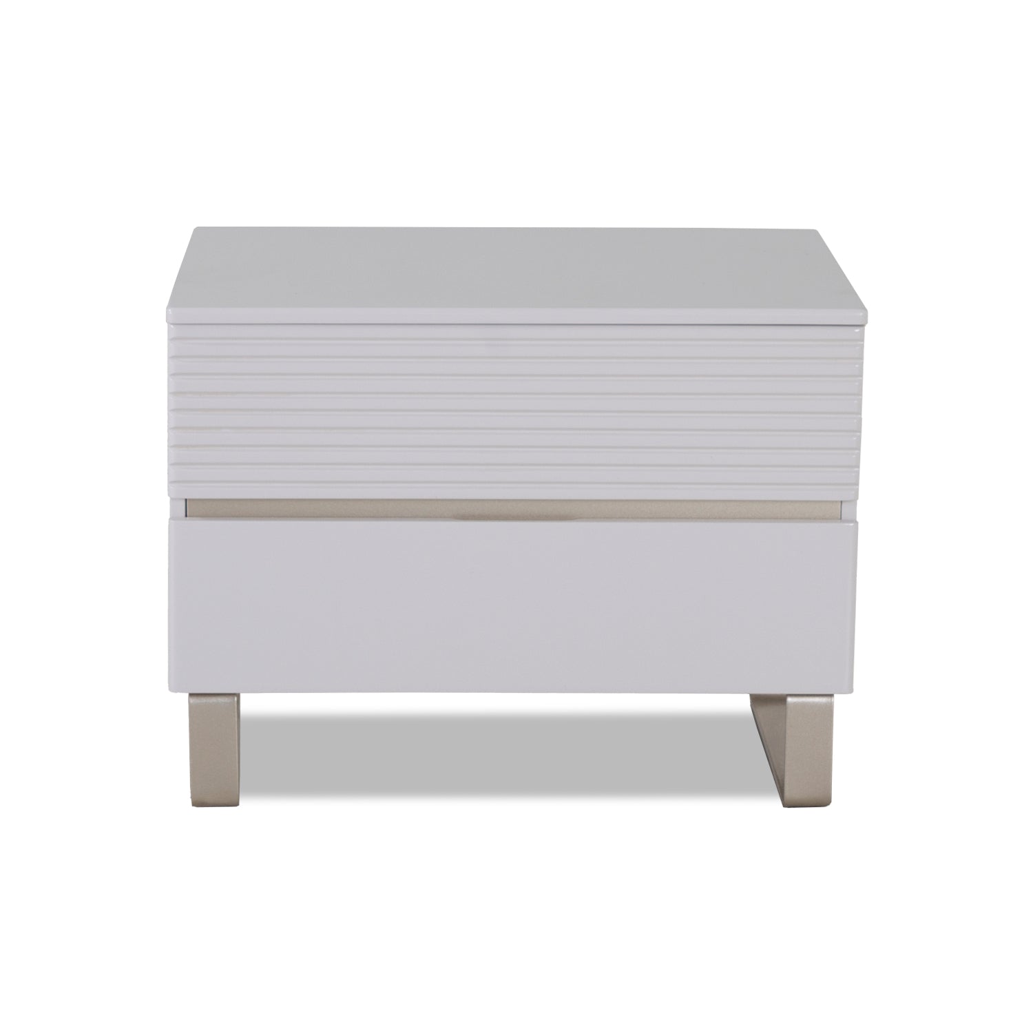 Mesa de Noche Serrat Off White, Champaña