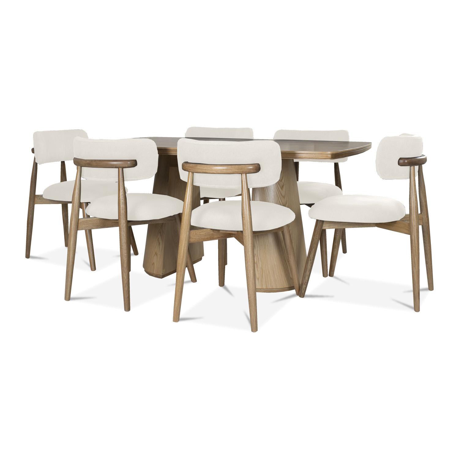 Comedor 6 Puestos Ankara Lino York Home, Natural