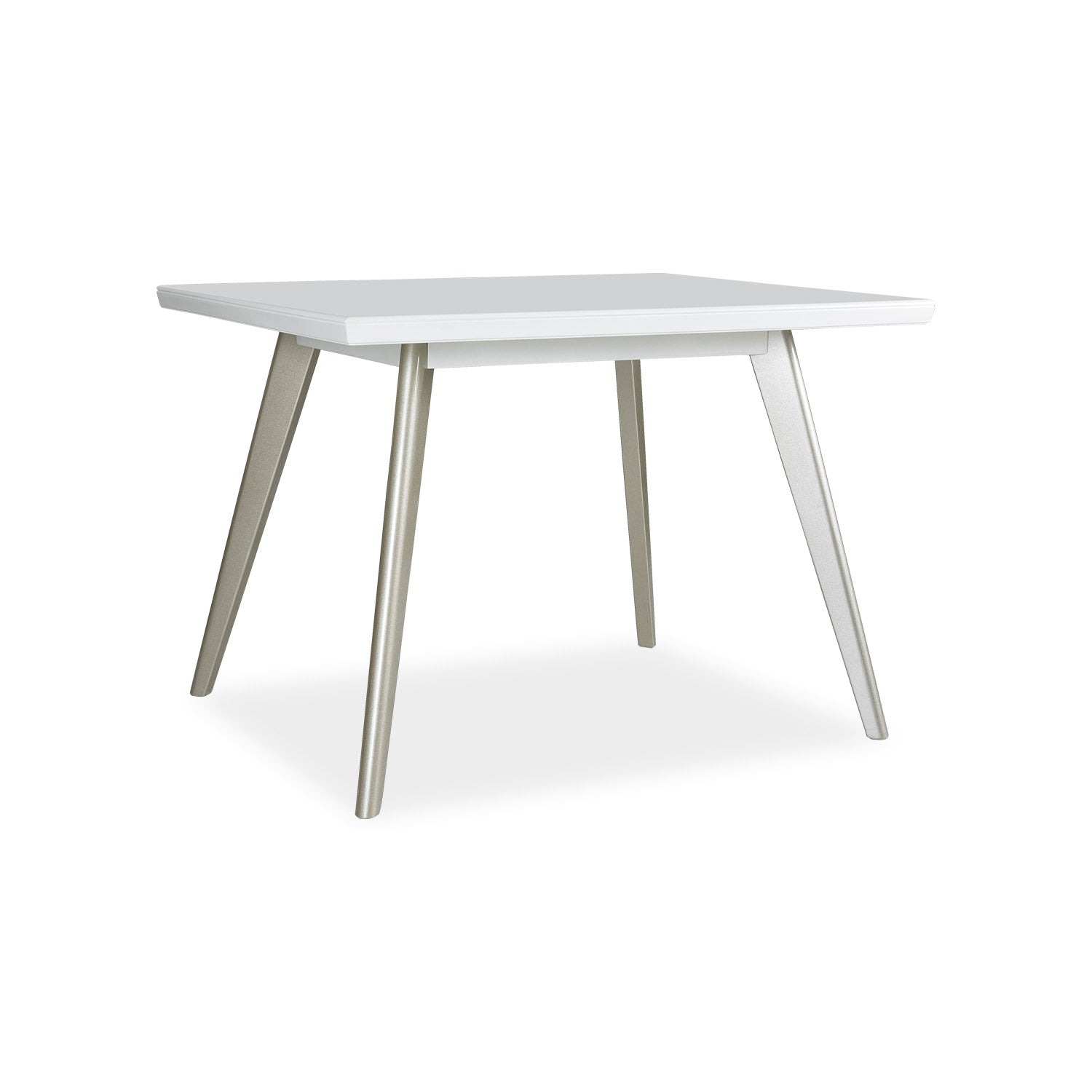 Comedor 4 Puestos Bruno Velvet Beige, Champaña Poliuretano