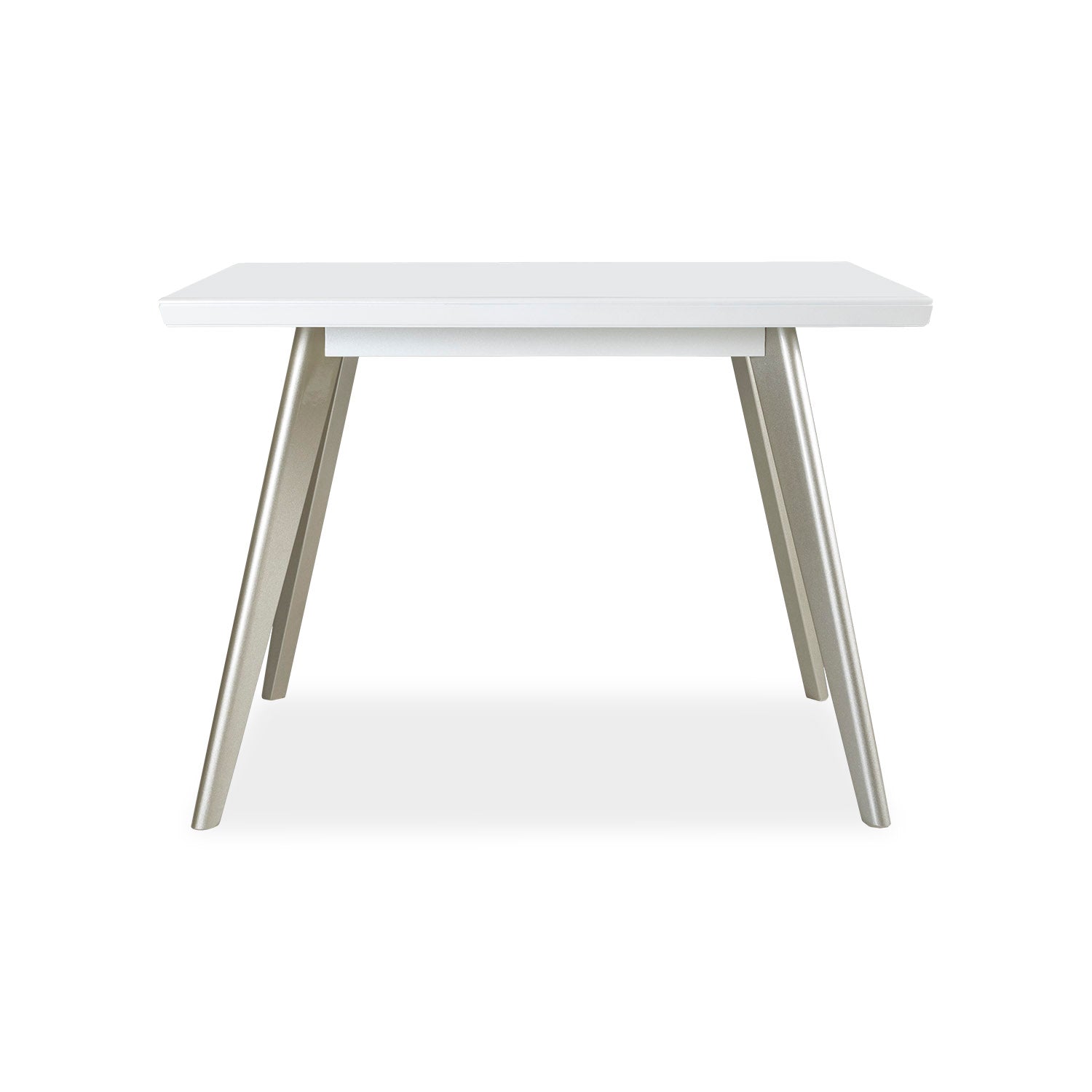 Comedor 4 Puestos Bruno Velvet Beige, Champaña Poliuretano