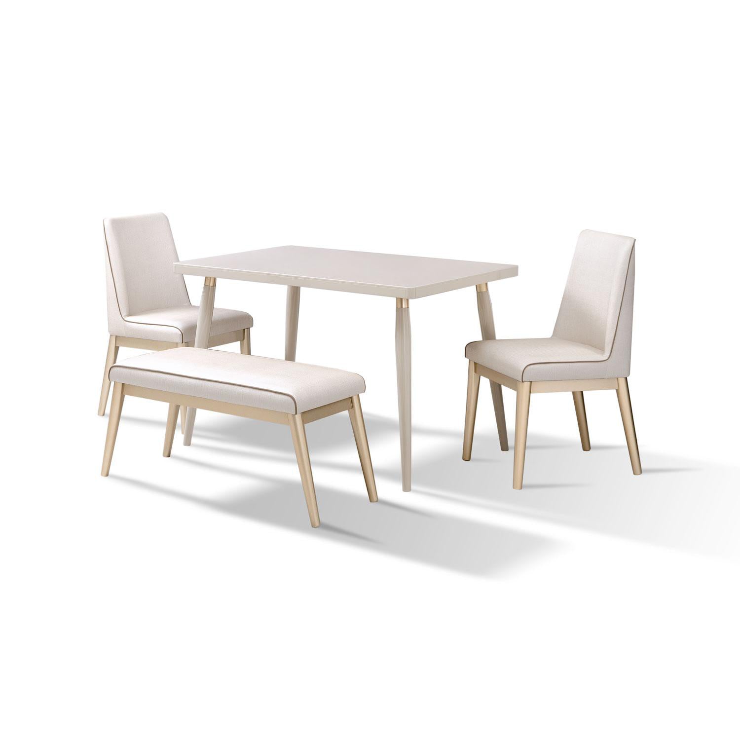 Comedor 4 Puestos Luma Eurolino Premier Perla, Champaña