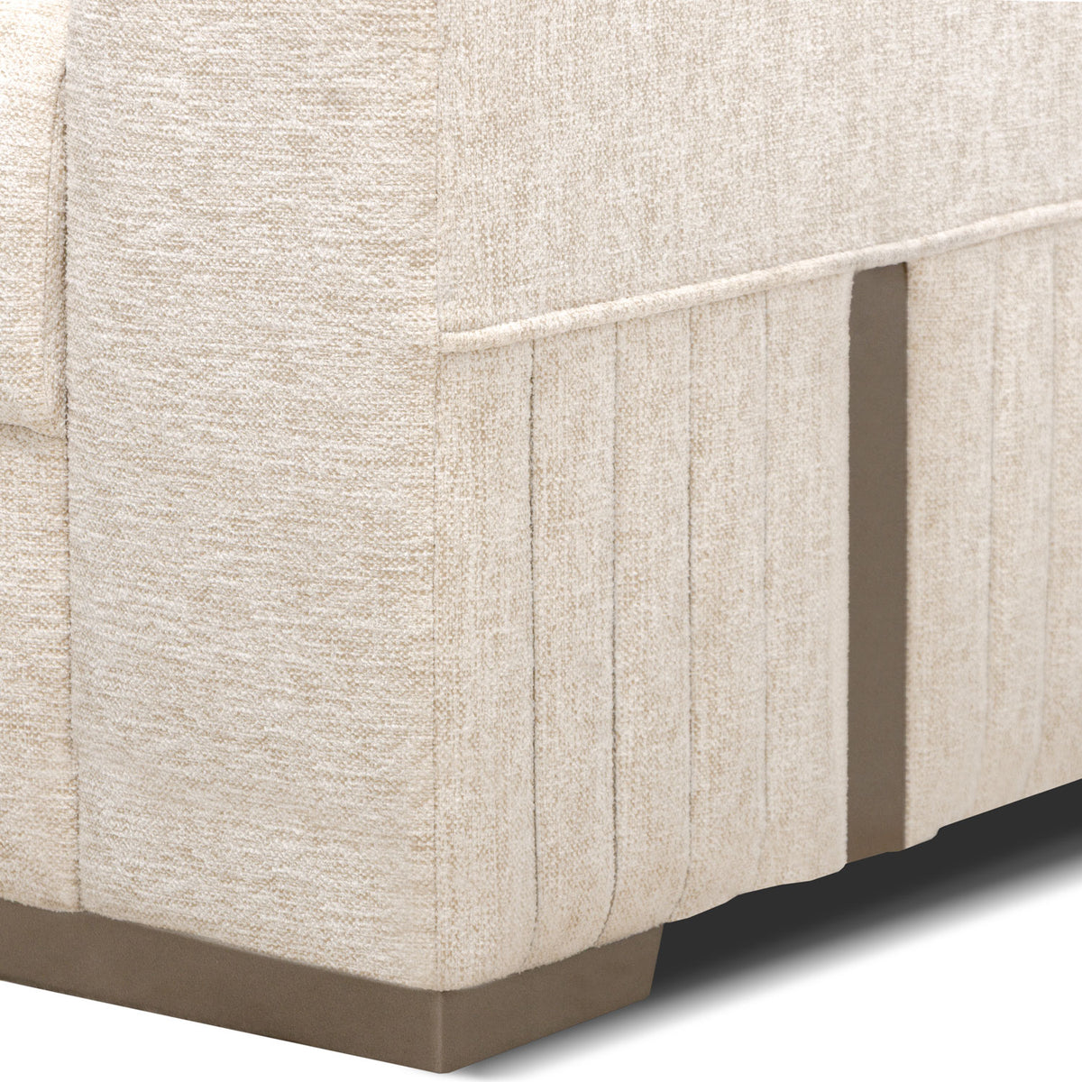 Sofá 3 Puestos Napoli Lino Ferrero Beige, Taupe perla