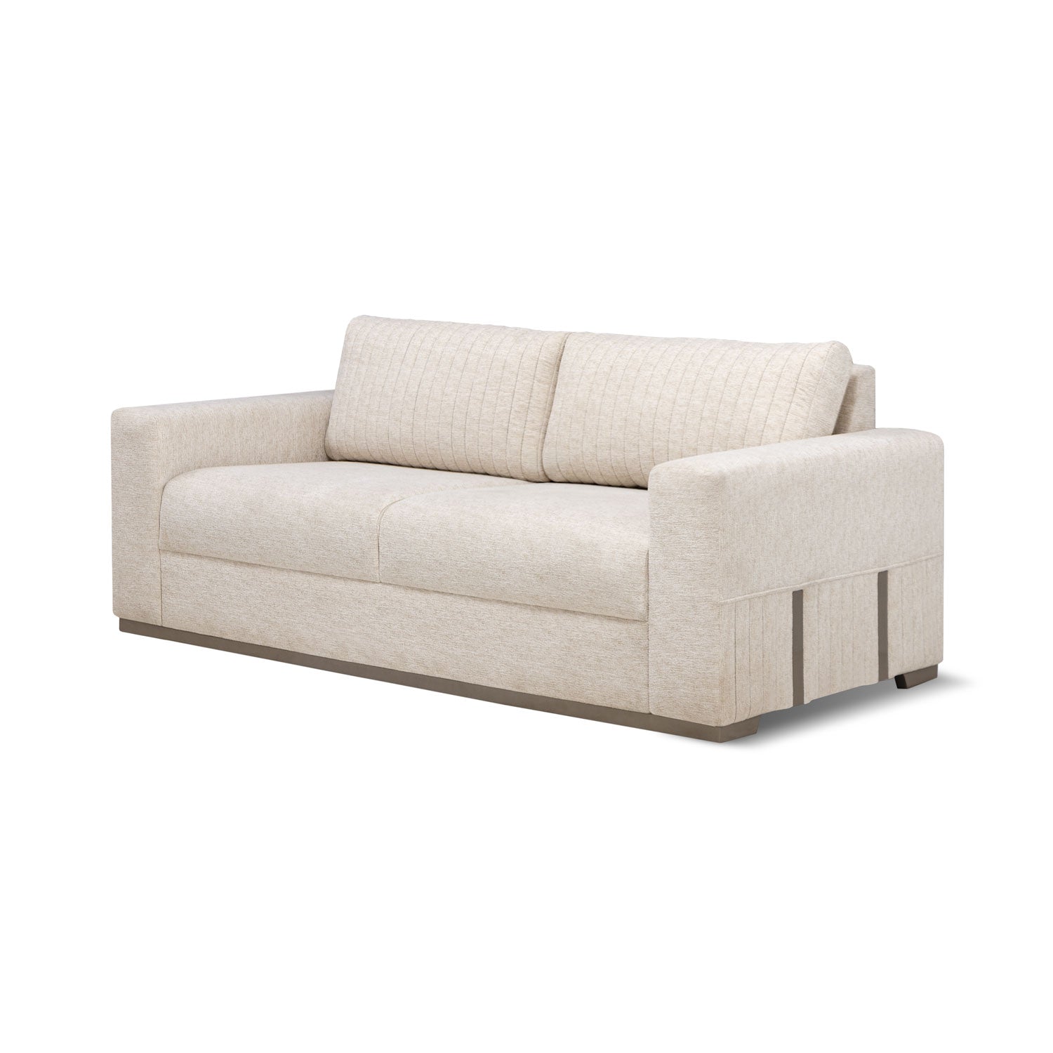 Sofá 2 Puestos Napoli Lino Ferrero Beige, Taupe perla
