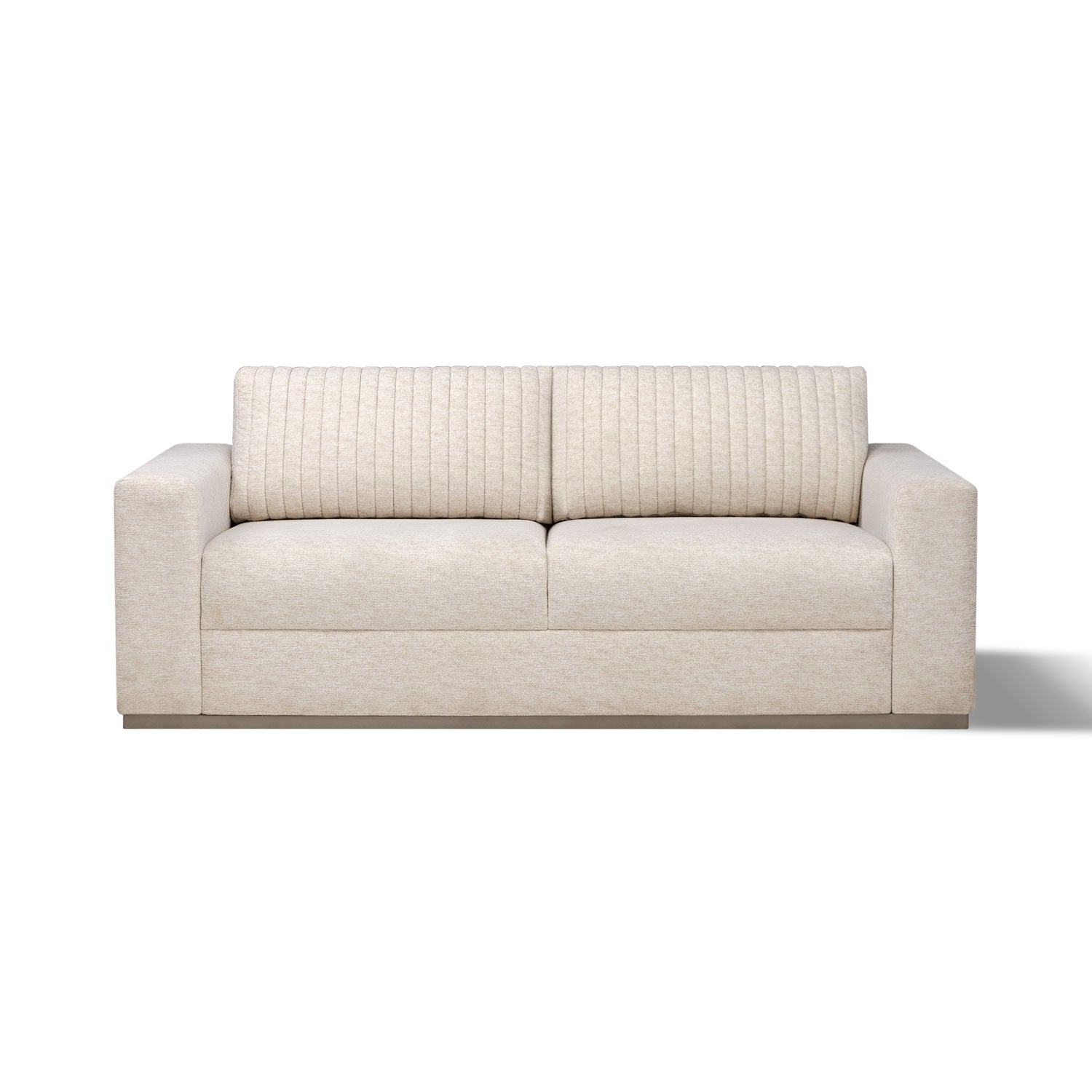 Sofá 2 Puestos Napoli Lino Ferrero Beige, Taupe perla