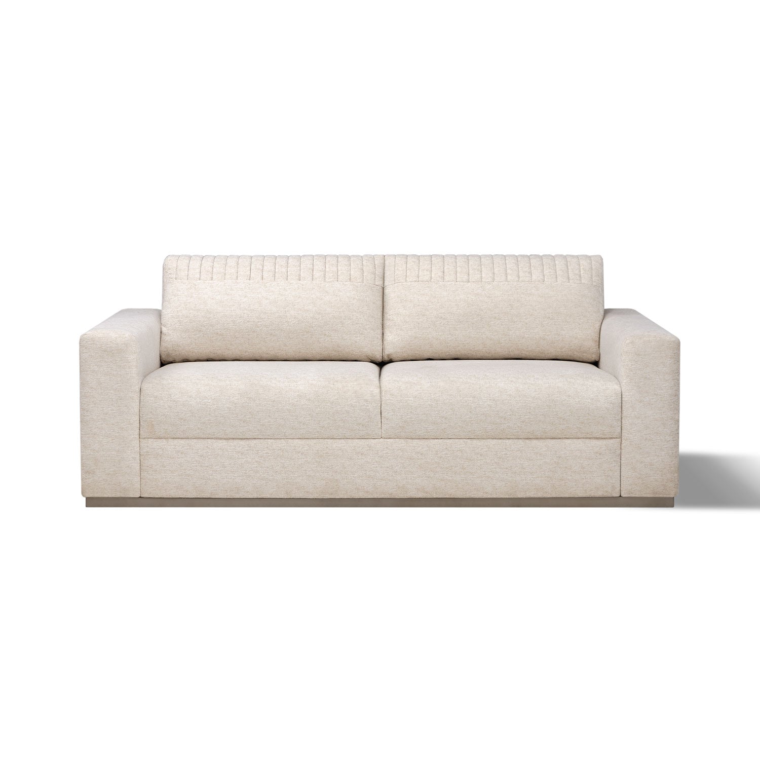 Sofá 2 Puestos Napoli Lino Ferrero Beige, Taupe perla