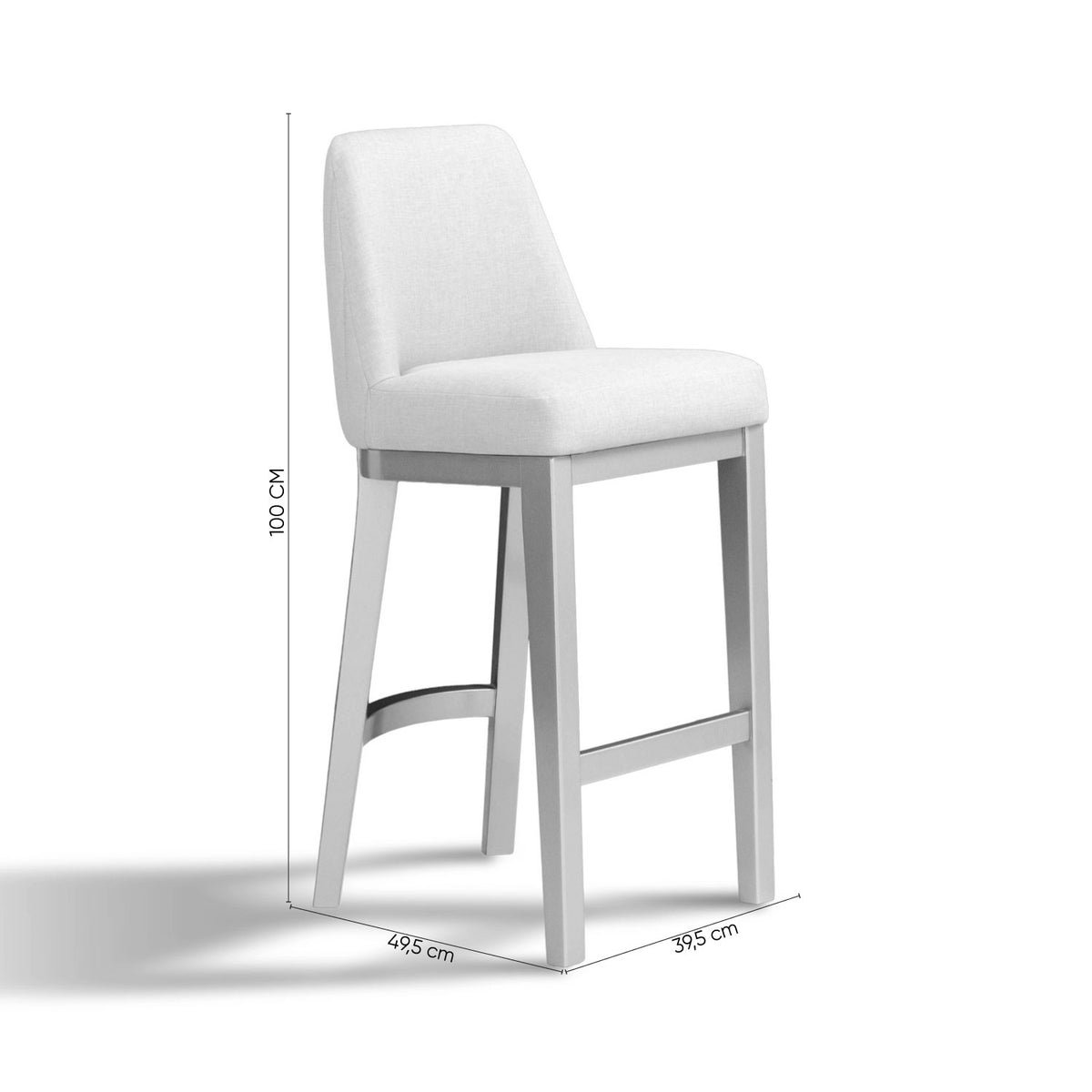 Silla Bar Marcus Eurolino Blanco Puro, Champaña