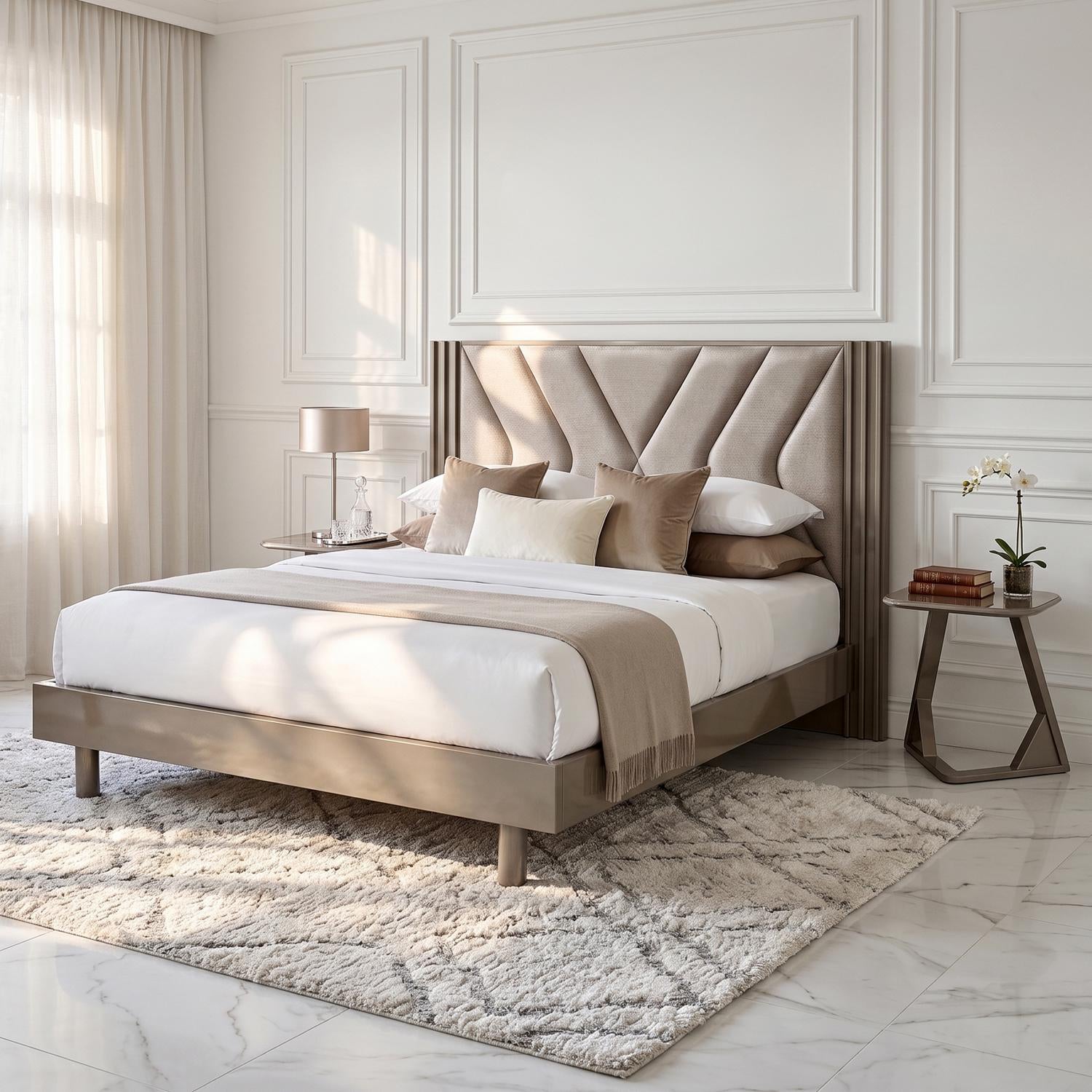 Alcoba Doble Artemisa Boucle Cocoa, Taupe Perla