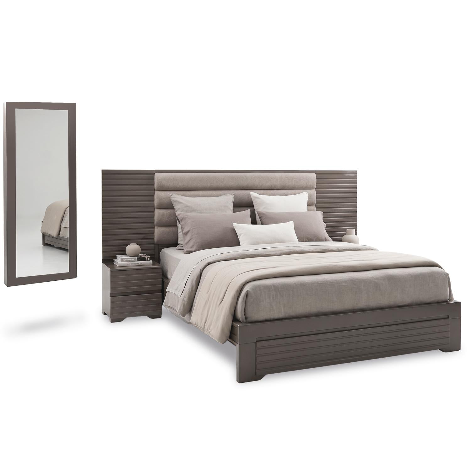 Alcoba Queen Misuri Boucle Cocoa, Taupe Perla