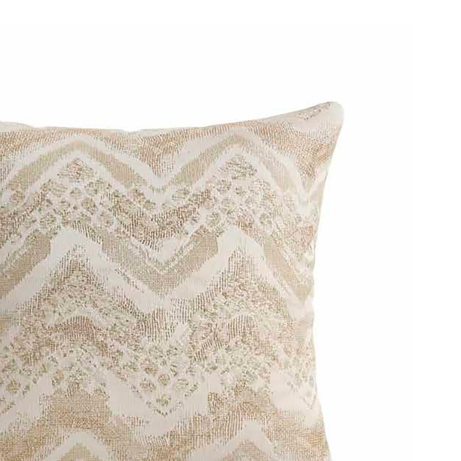 Cojín 45X45 Tribal Zigzag Beige