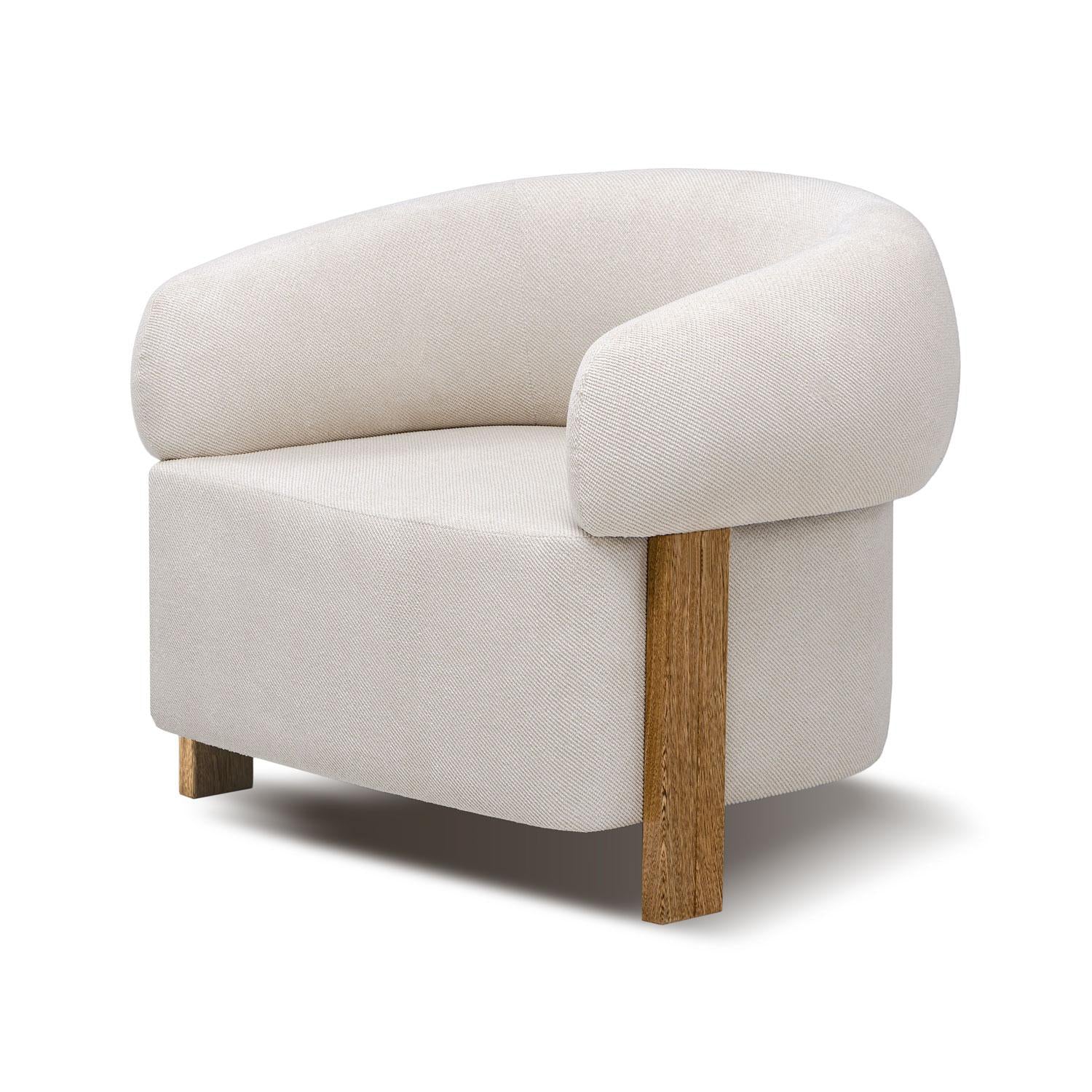 Poltrona Sabina Chenille Trivia Marfil, Natural