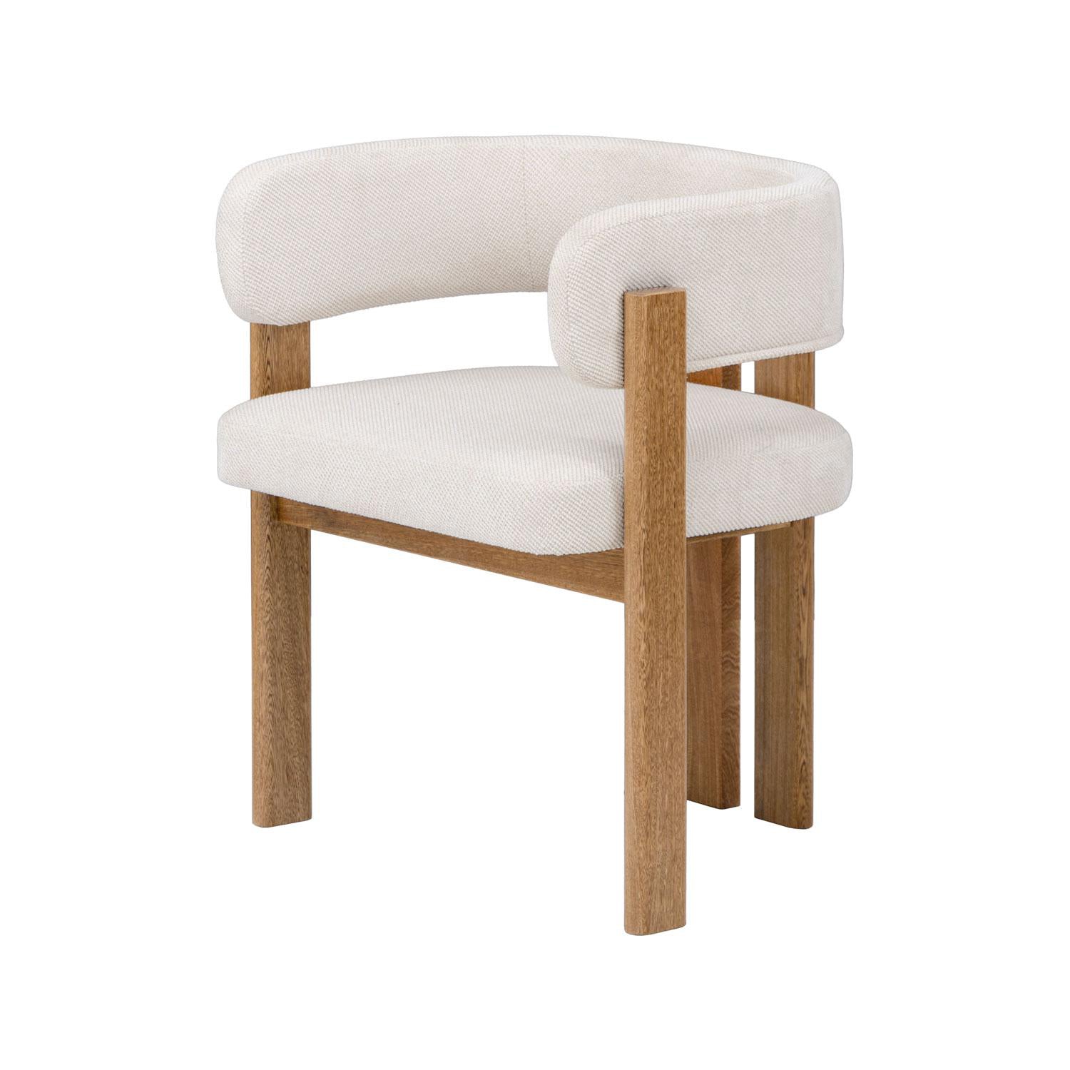 Comedor 6 Puestos Sabina Chenille Trivia Marfil, Natural