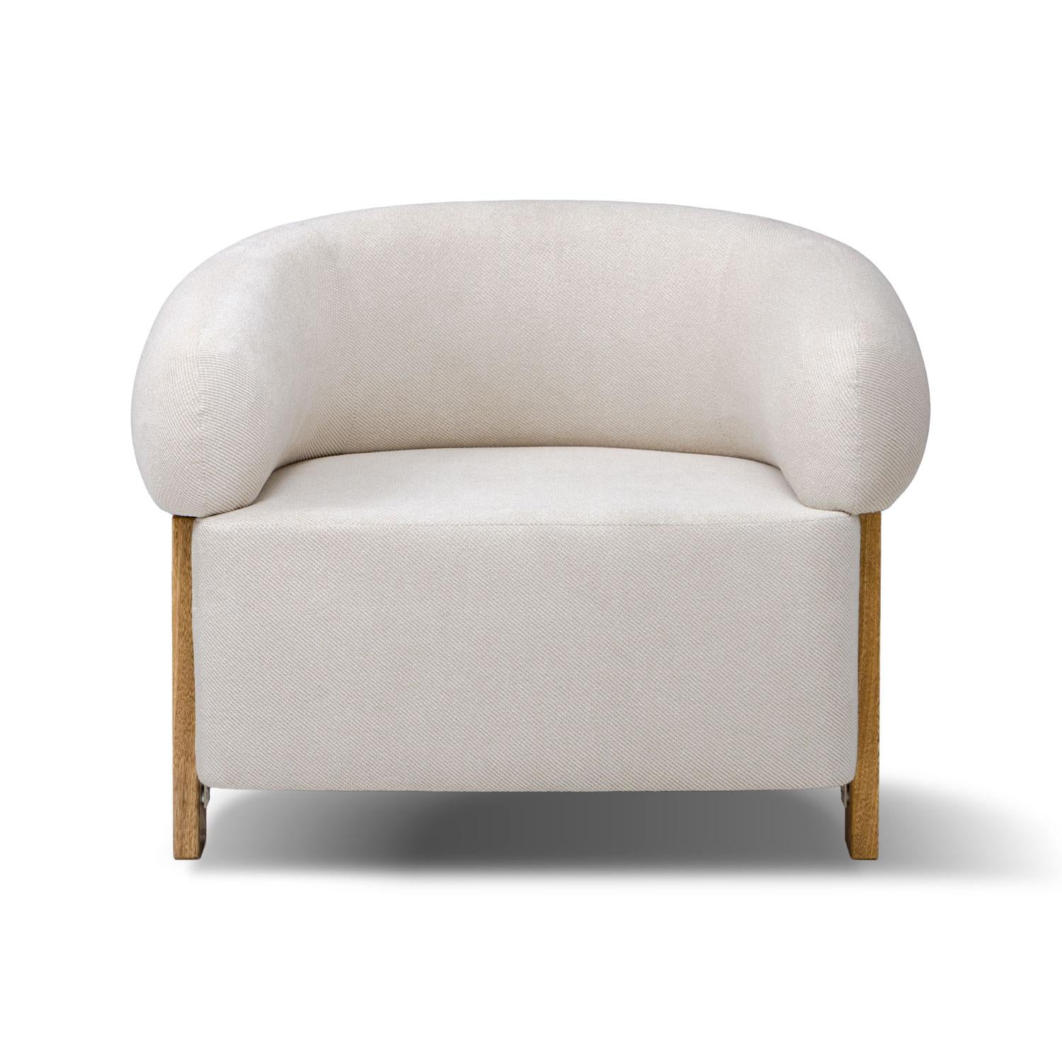 Poltrona Sabina Chenille Trivia Marfil, Natural