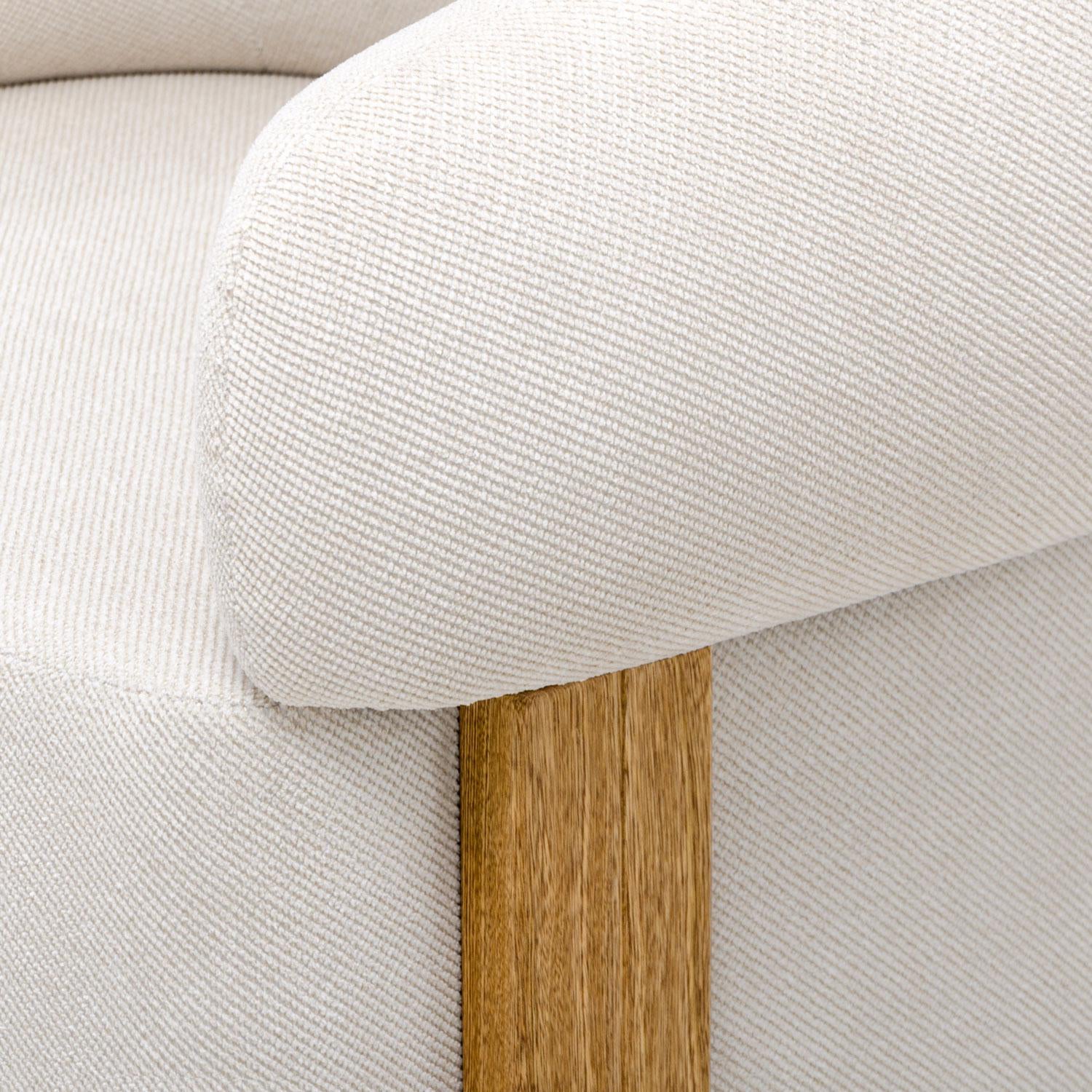Poltrona Sabina Chenille Trivia Marfil, Natural