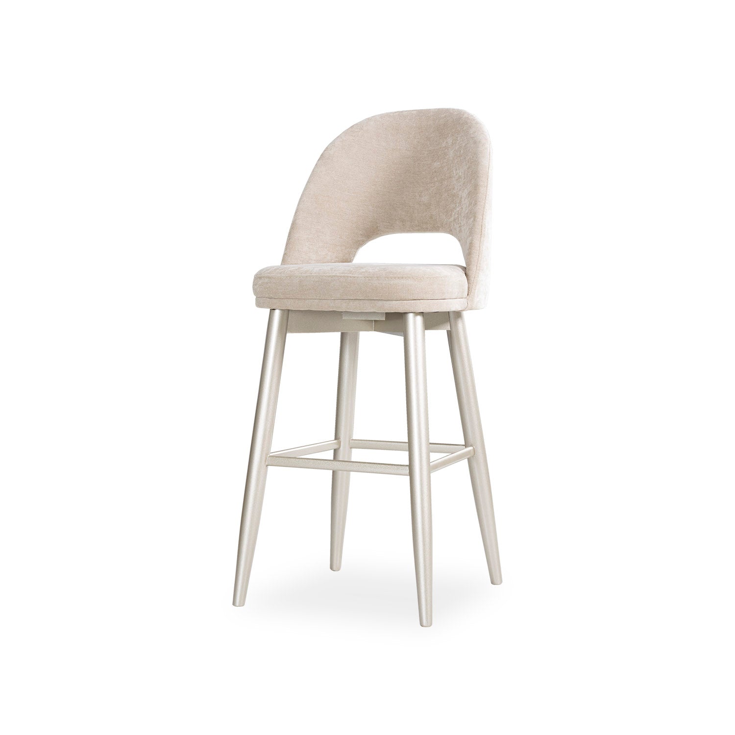 Silla Para Barra Versalles Velvet Beige, Champaña Poliuretano