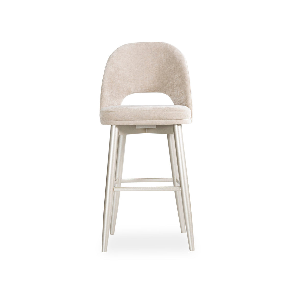 Silla Para Barra Versalles Velvet Beige, Champaña Poliuretano