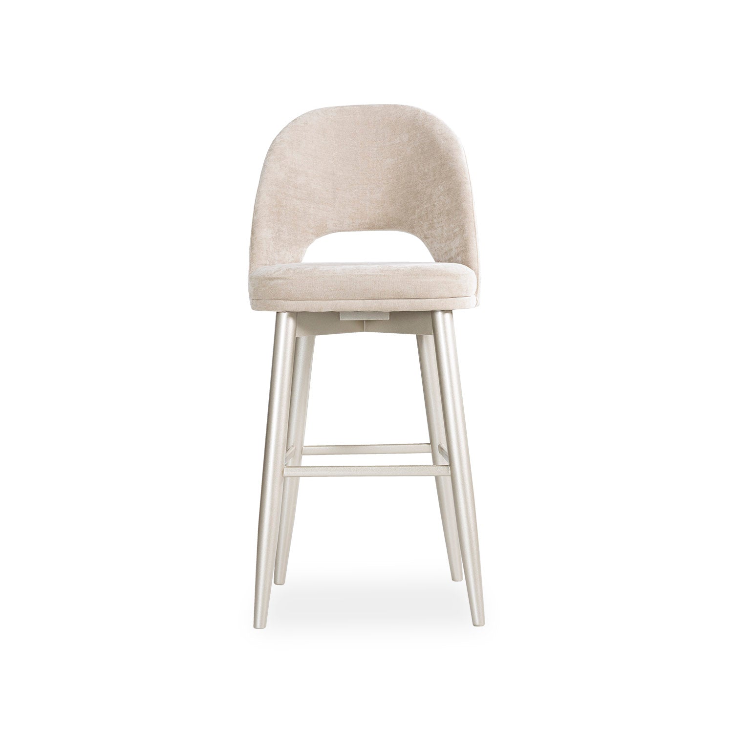 Silla Para Barra Versalles Velvet Beige, Champaña Poliuretano