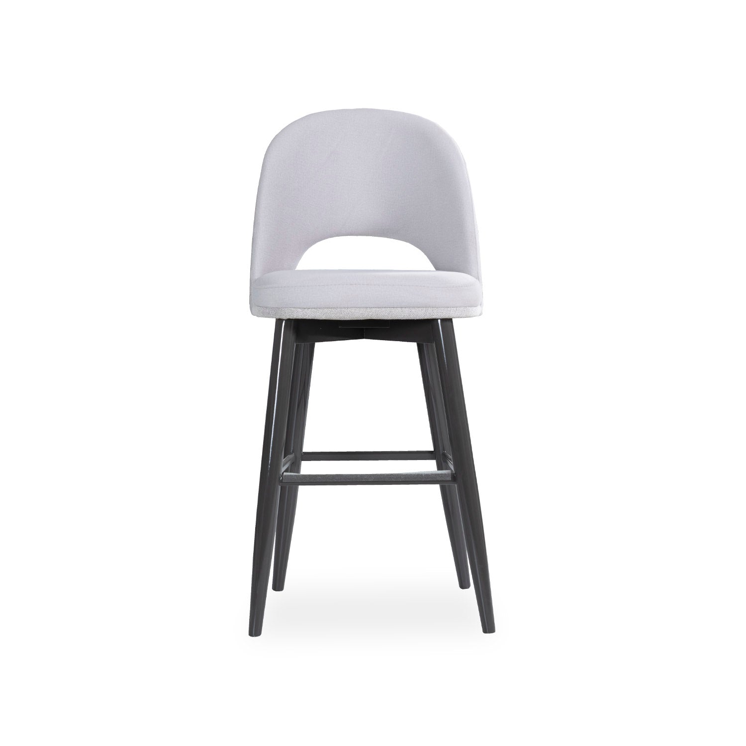 Silla Para Barra Versalles Velvet Gris, Negro Poliuretano