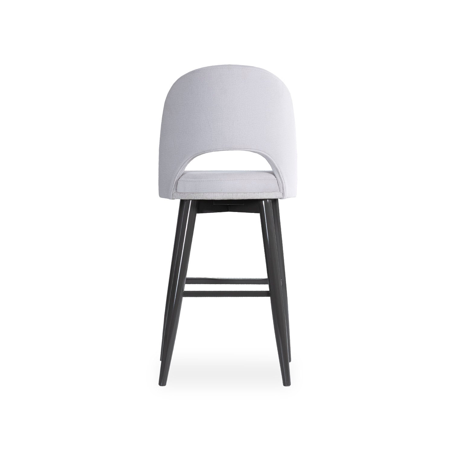 Silla Para Barra Versalles Velvet Gris, Negro Poliuretano