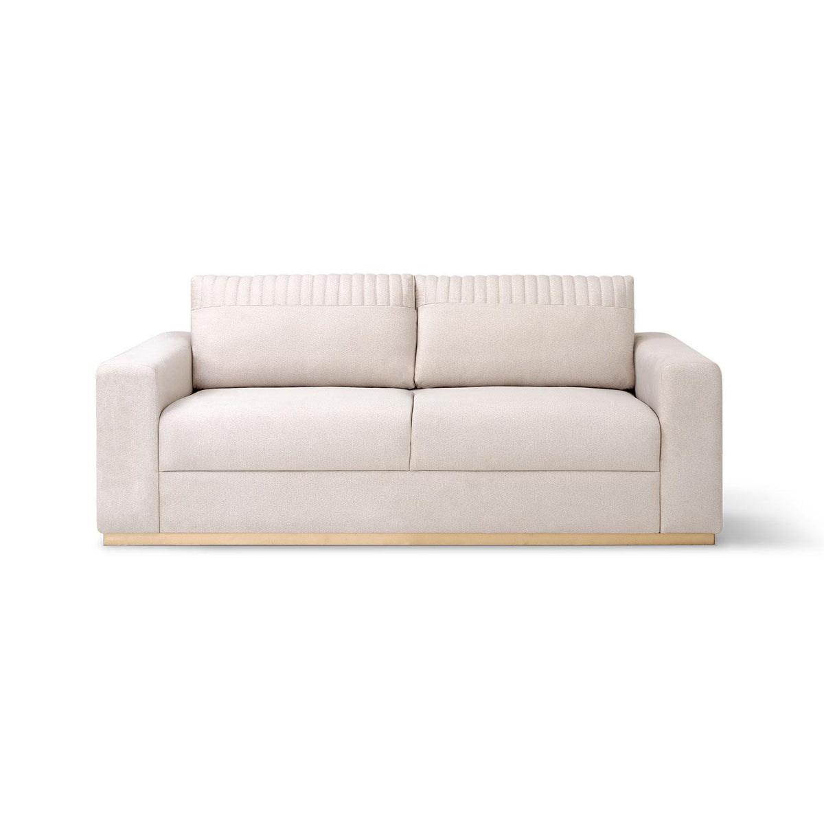 Sofá 2 Puestos Napoli Velvet Serena Crema,Champaña
