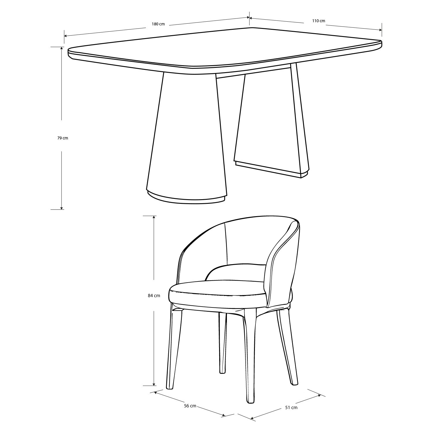 Comedor 6 Puestos Fiori Imputu Beige, Natural