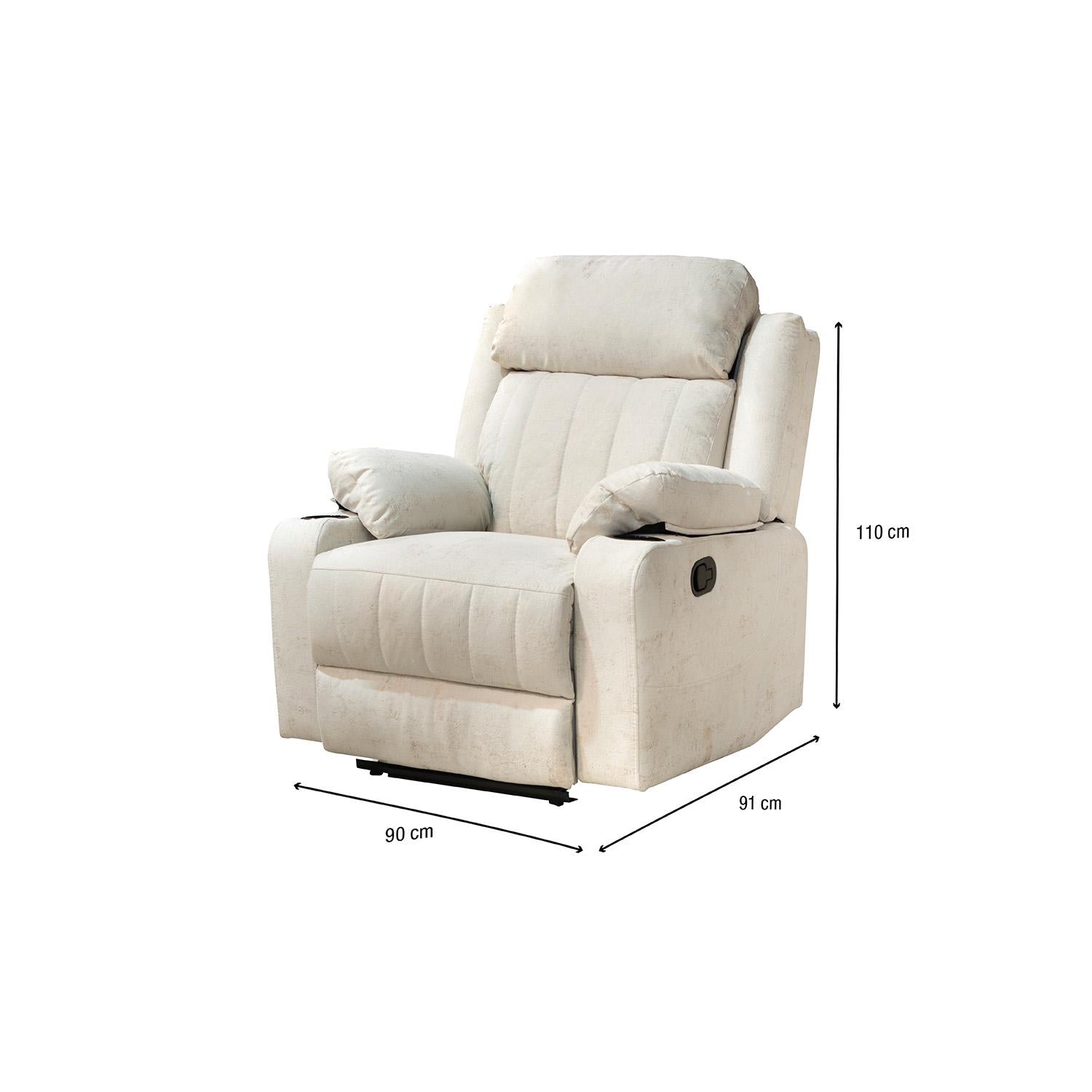 Silla Reclinable Dylan Velvet Mussi Crudo