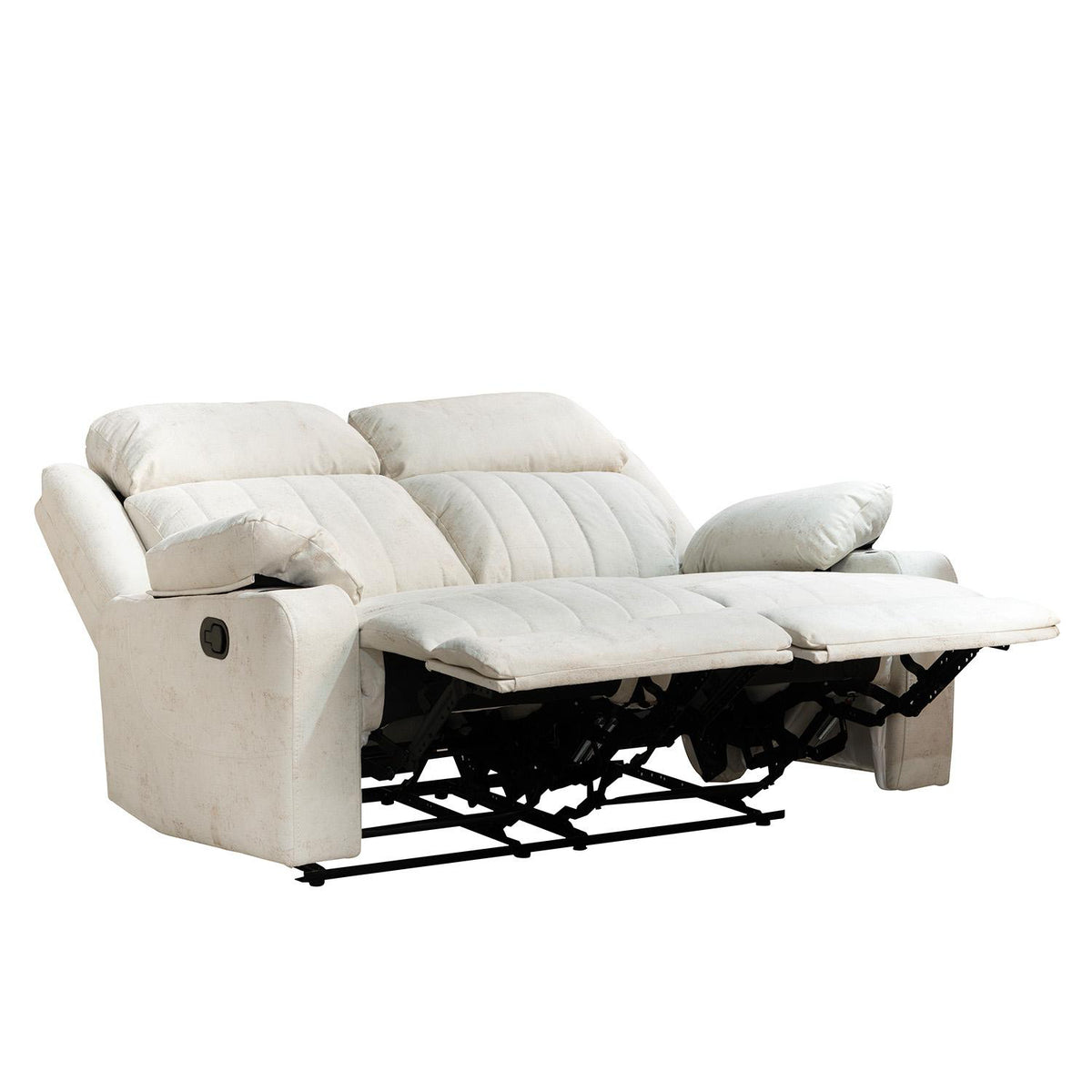 Sofá Reclinable 2 Puestos Dylan Velvet Mussi Crudo