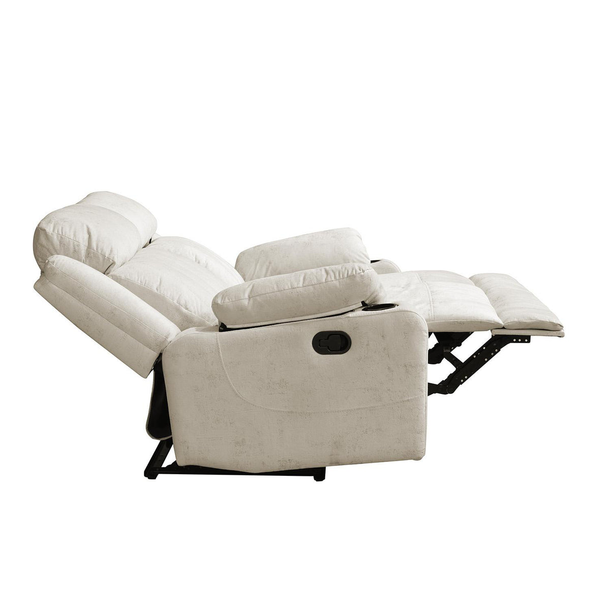 Sofá Reclinable 2 Puestos Dylan Velvet Mussi Crudo