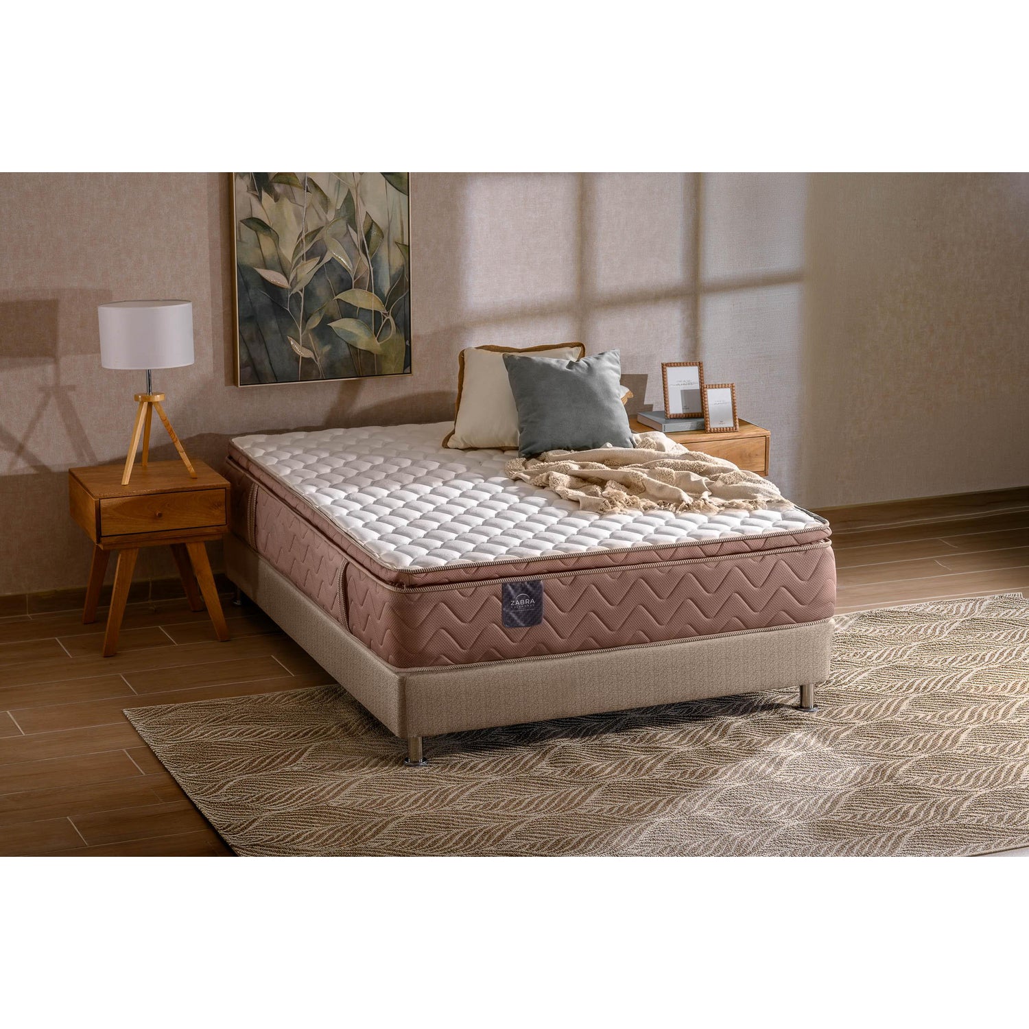 Colchón Doble Broadway Pilow Top Gratis Base cama + almohadas luxury