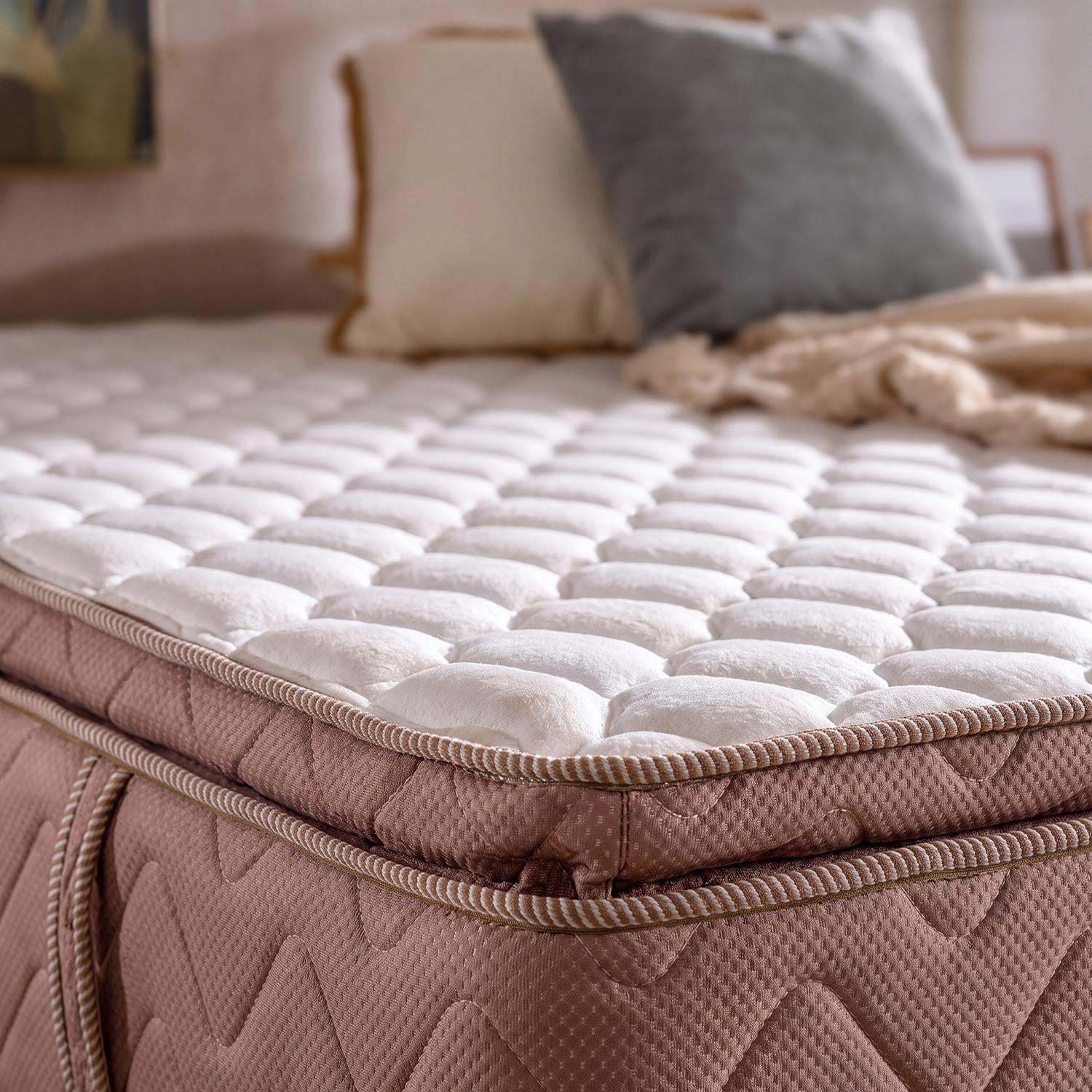 Colchón Doble Broadway Pilow Top Gratis Base cama + almohadas luxury