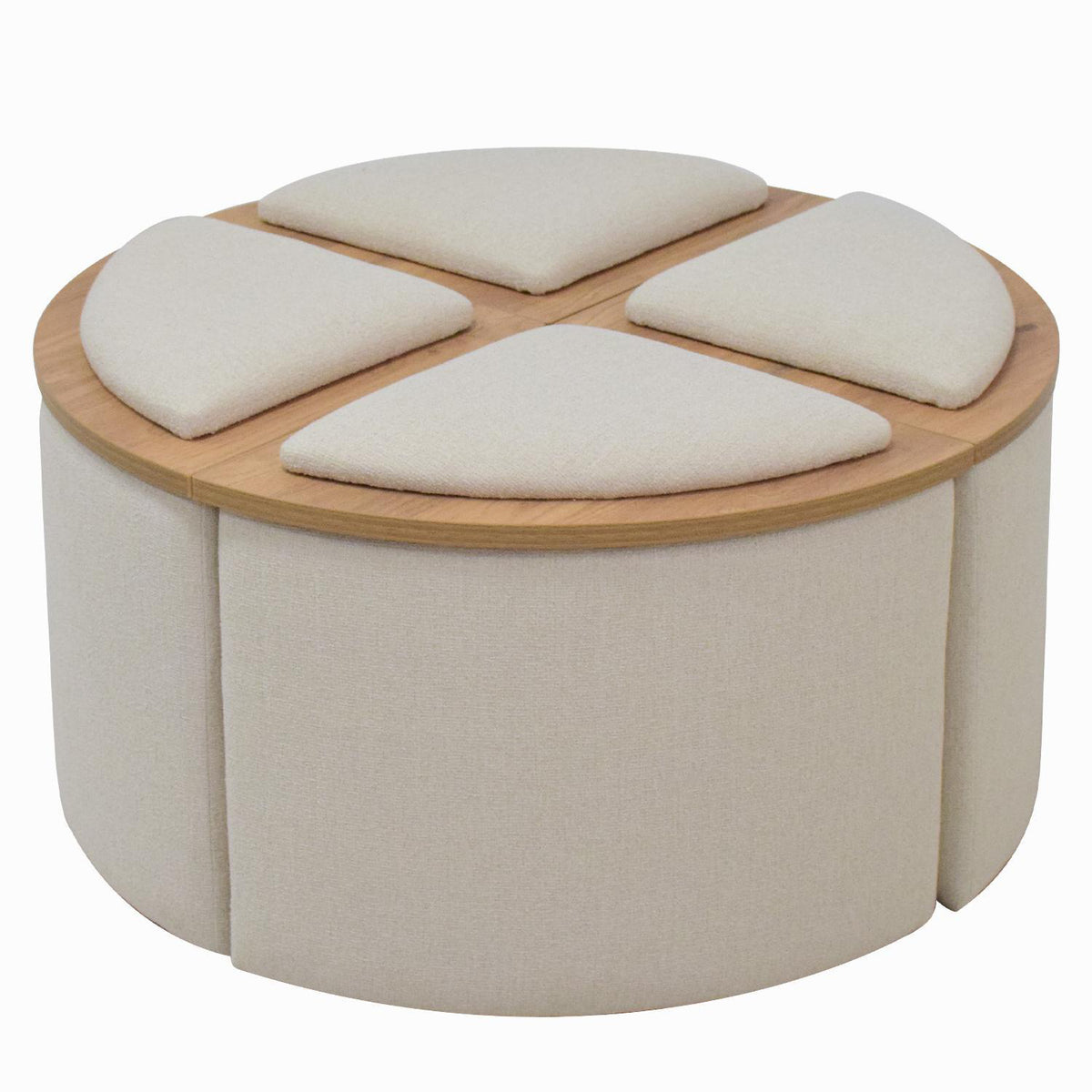 Mesa De Centro Romby Beige, Natural