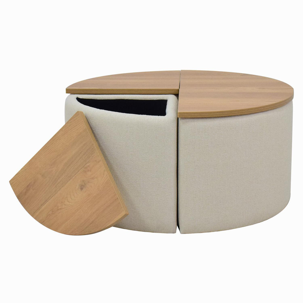 Mesa De Centro Romby Beige, Natural