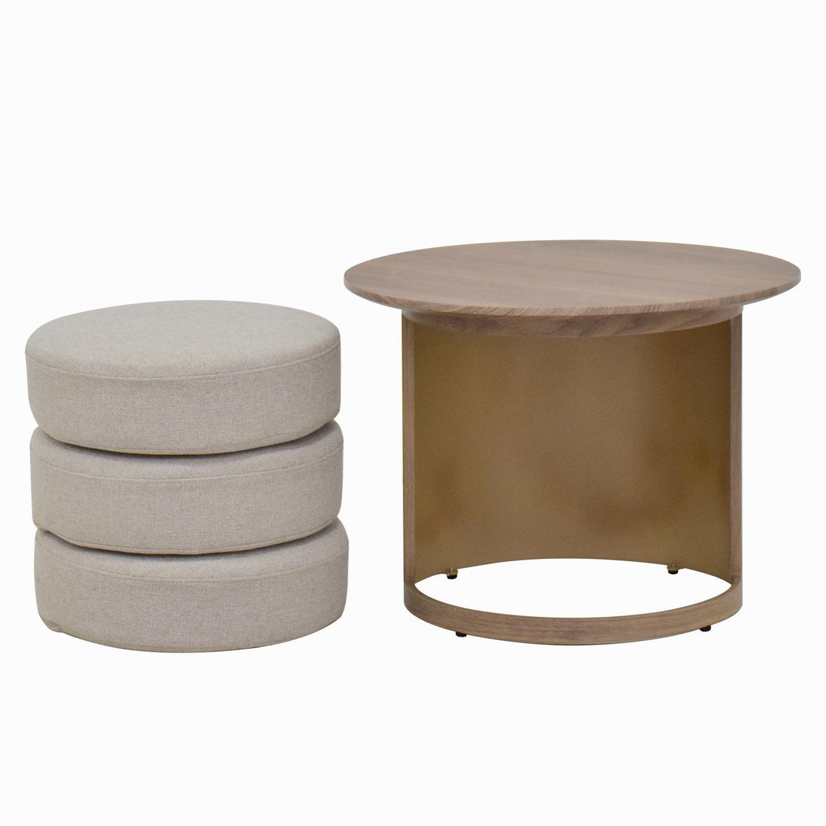 Mesa De Centro Rieli Beige, Natural